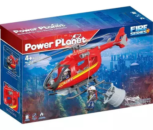 Power Planet Firefighters Helicopter playset