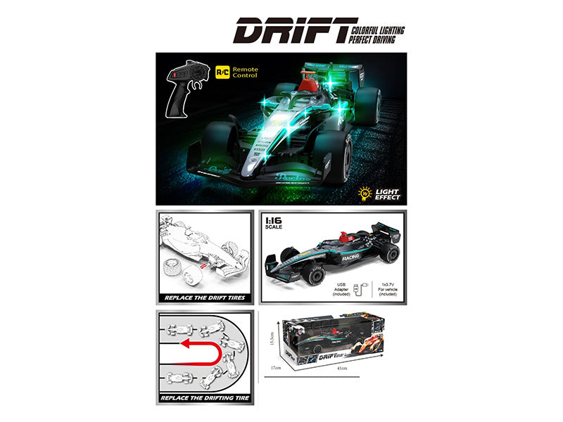 R/C DRIFT CAR GREEN  and red CN31