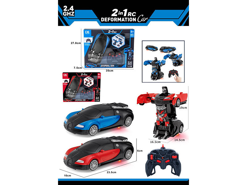 R/C TRANSFORMER CAR 2COLORS CN31
