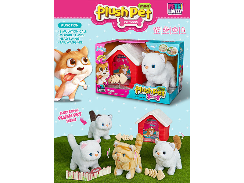 PLUSH CAT SET B/O CN30