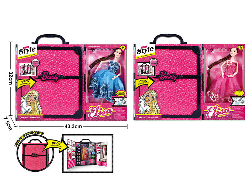 11.5**SOLID FASHION DOLL SET 2ASTD