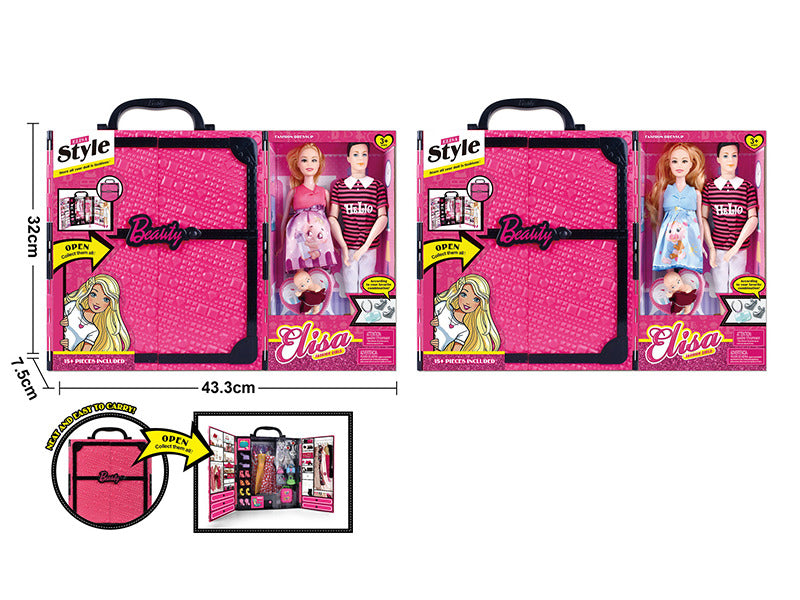 SOLID BODY FASHION DOLL SET 2ASTD CN31