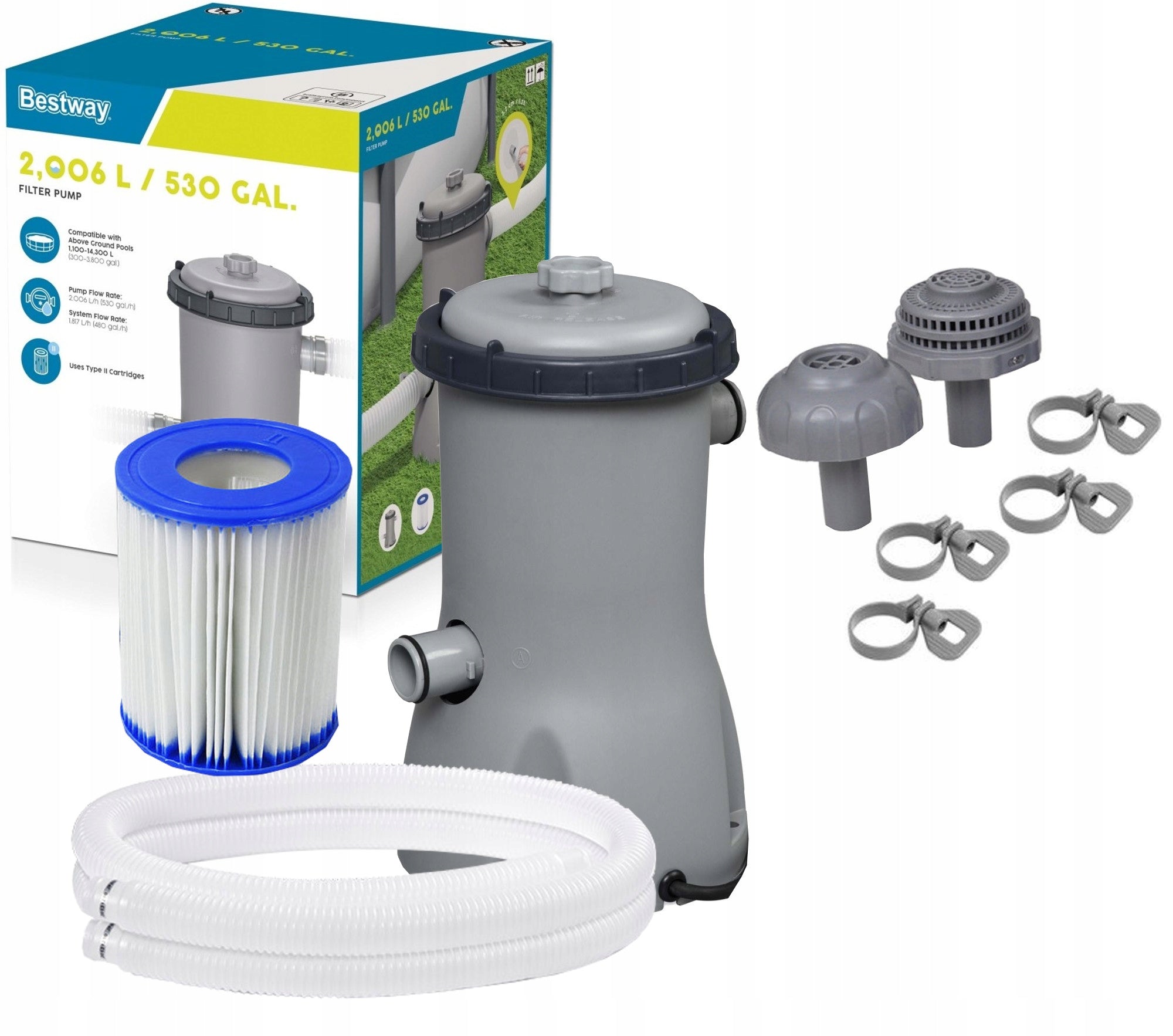BESTWAY 2,006L/530GAL FILTER PUMP