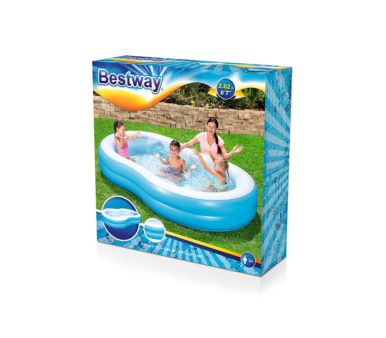 BESTWAY 2.62M x 1.57M x 46CM