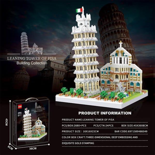 THE LEANING TOWER OF PIZA LEGO SET