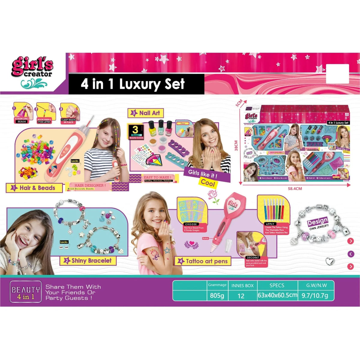 Girl’s Creator 4 in 1 Luxury Set