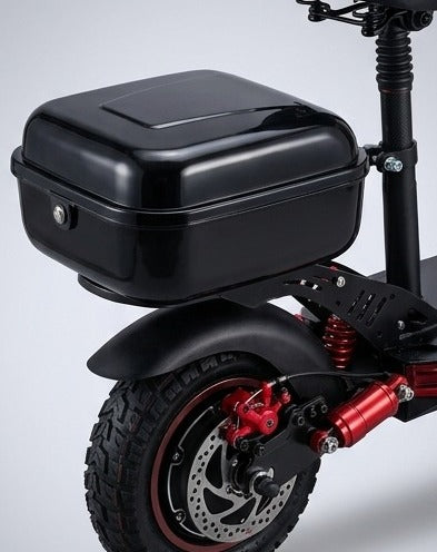 Electric Scooter with seat and Lockable Rear Box