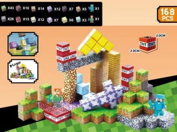 MINECRAFT MAGNETS 168PCS