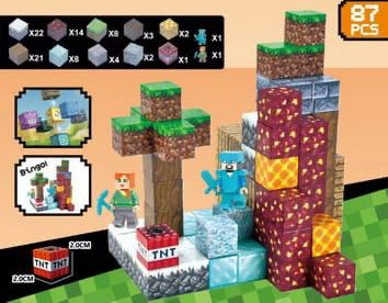 MINECRAFT MAGNETS 87PCS