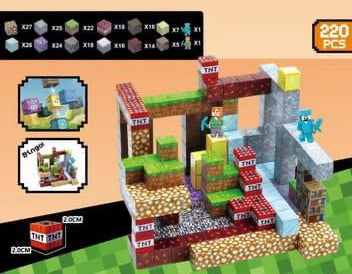 MINECRAFT MAGNETS 220PCS