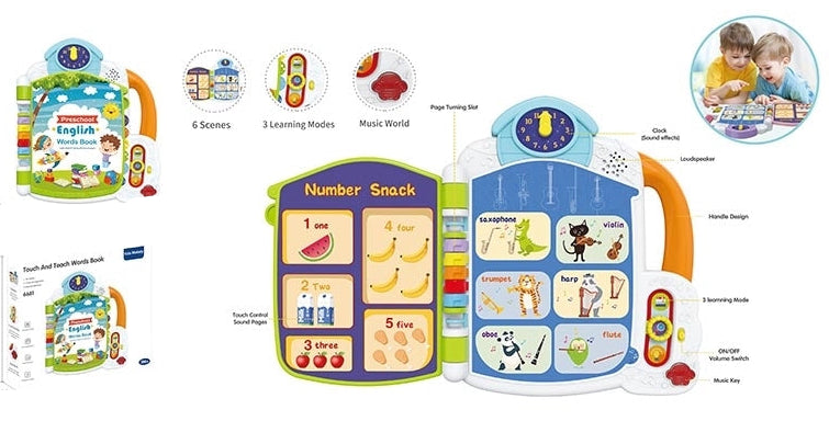 KIDS MELODY TOUCH AND TEACH BOOK preschool